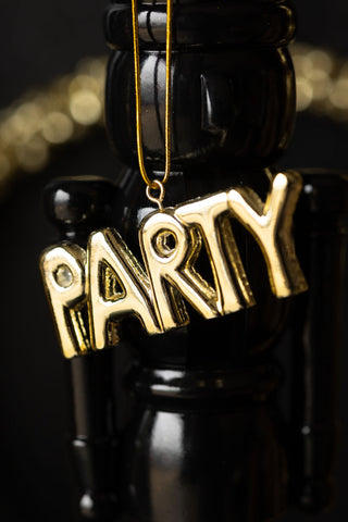 Lifestyle image of the Gold Party Christmas Decoration