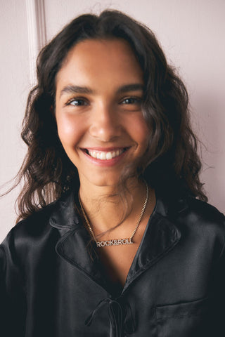 Detail image of the Gold Rock & Roll Necklace