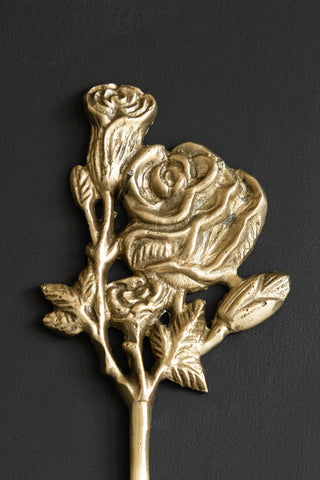 Close-up image of the Gold Roses Decorative Wall Hook