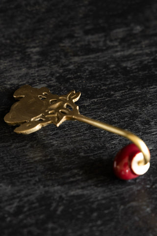 Image of the back of the Gold Roses Decorative Wall Hook