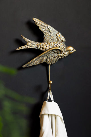 Image of the Gold Swallow Coat Hook