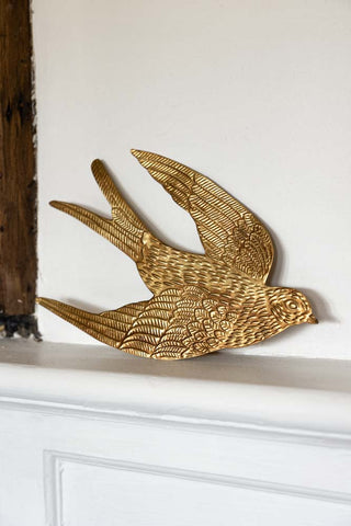 Image of the Gold Swallow Hanging Ornament