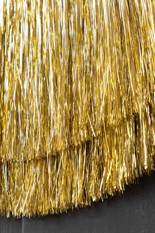 Image of the Gold Tinsel Scalloped Decorative Garland