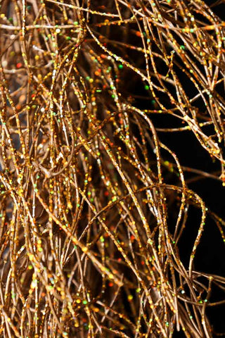 Detail image of the Sparkly Gold Twig Christmas Wreath