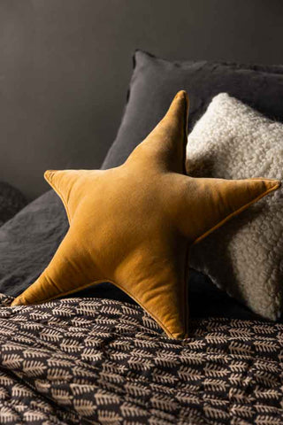 Image of the colour for the Gold Star Velvet Cushion
