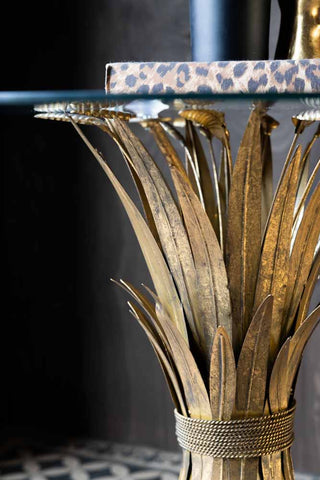 Close-up image of the Gold Wheatsheaf Side Table
