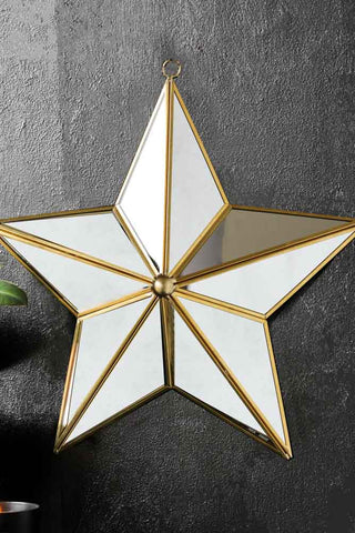 Image of the Gold & Mirrored Star Wall Hanging