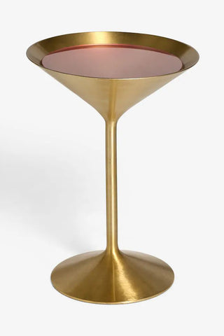 Image of the Gold & Pink Cocktail Side Table on a white background