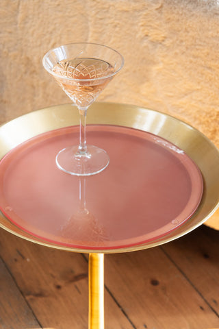 Close-up image of the Gold & Pink Cocktail Side Table