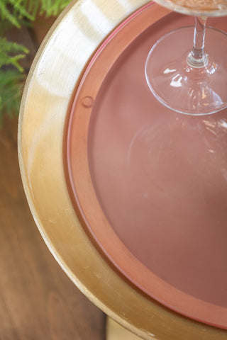 Detail image of the Gold & Pink Cocktail Side Table