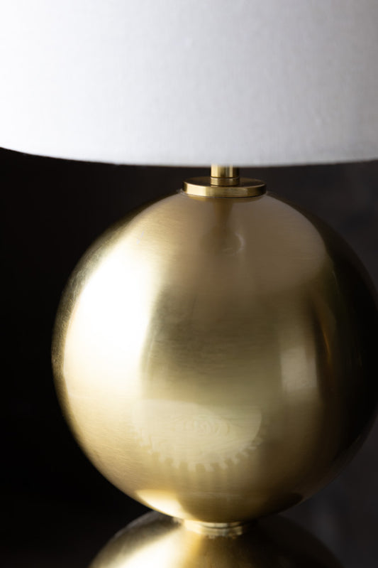 Close-up of the Golden Balls Floor Lamp.