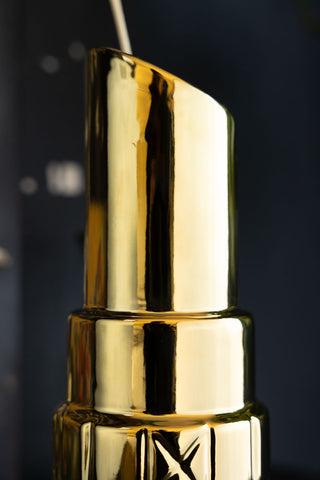 Detail image of the Gold Lipstick Vase