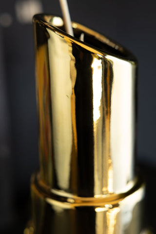 Image of the finish for the Gold Lipstick Vase