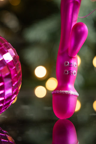 Close-up of the Good Vibes Sex Toy Christmas Tree Decoration.