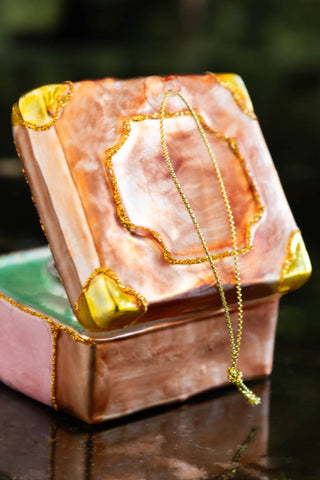 Detail image of the Gramophone Glass Christmas Tree Decoration