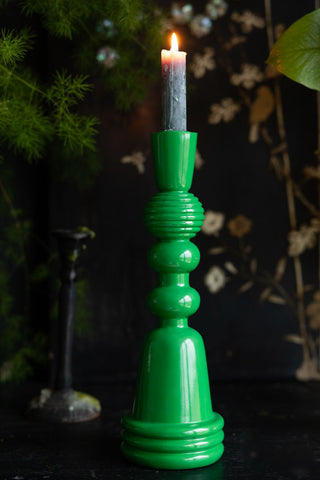 Image of the Emerald Green Candlestick Holder