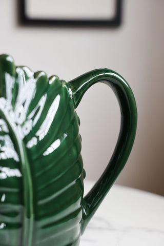 Image of the handle on the Green Leaf Water Jug