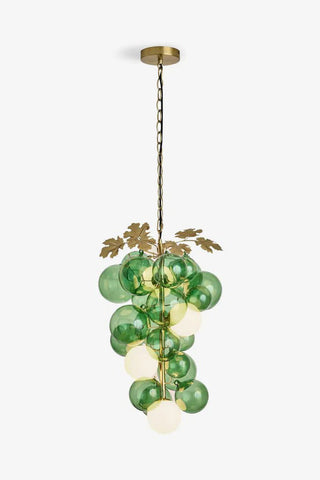 Image of the Green Grapevine Glass Ceiling Light on a white background