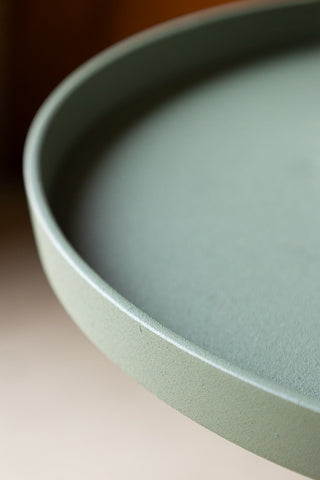 Detail image of the Anjou Metal Side Table - Sage Green. 