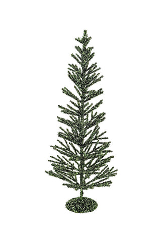 Image of the Green Tinsel Christmas Tree on a white background