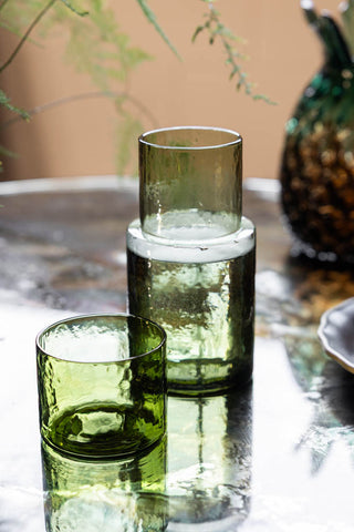 Image of the HKLIVING Olive Green Organic Glass Tumbler
