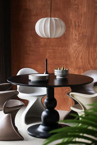 Image of the HKliving Cream Dining Chair in a dining room setting