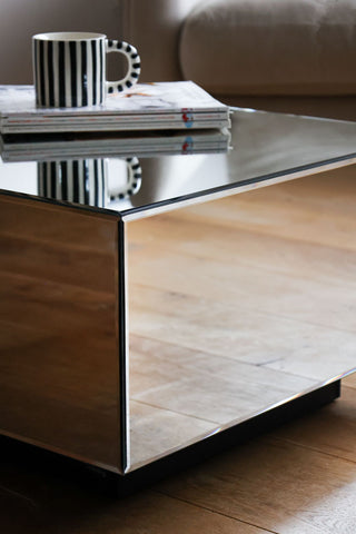 Close-up image of the HKliving Mirror Block Coffee Table