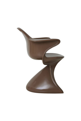Side view of the HKliving Mocha Dining Chair on a white background.