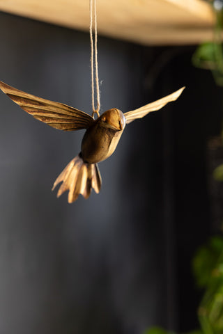 Image of the Antique Gold Bird Hanging Ornament