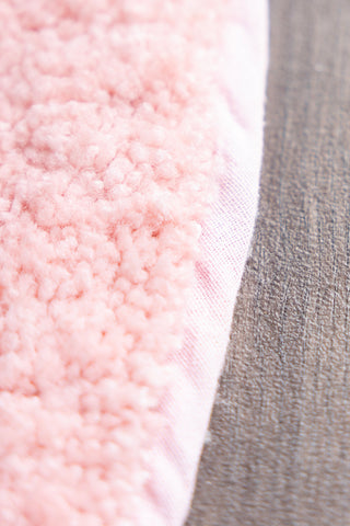 Close-up image of the Heart Shape 'Fuck Off' Bathmat