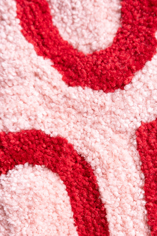 Detail image of the Heart Shape 'Fuck Off' Bathmat