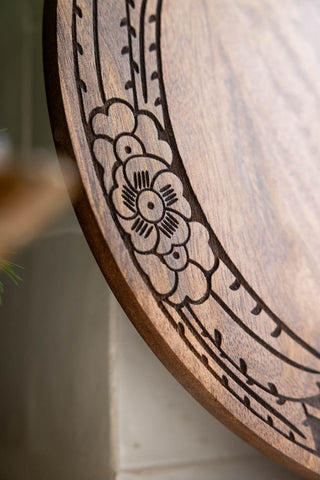 The floral border detail on the Home Sweet Fucking Home Wooden Serving Board.
