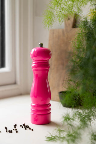 Lifestyle image of the Hot Pink Pepper Mill