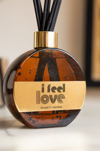 Close-up of the I Feel Love Cedarwood & Frankincense Reed Diffuser.