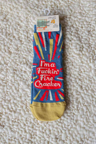 Image of the I'm A Fucking Firecracker Womens Ankle Socks