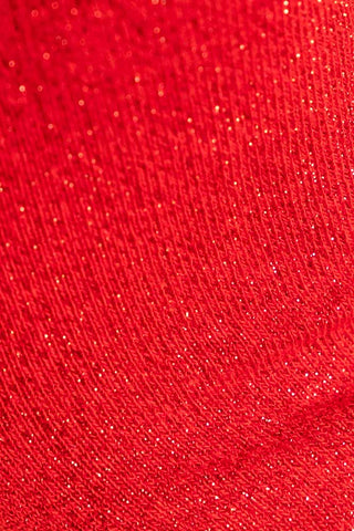 texture of the red cotton glitter socks. 