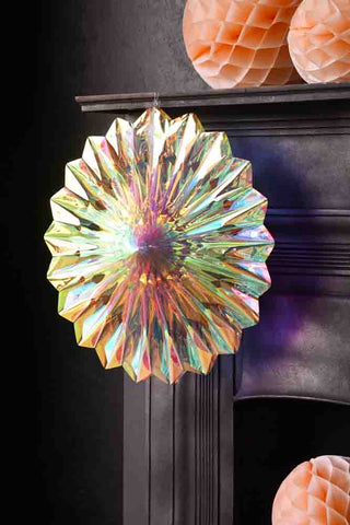 Image of the Iridescent Fan Christmas Decoration