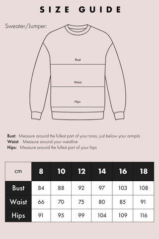 A size guide for the Saddle Up Cowboy Sweatshirt in Oat.