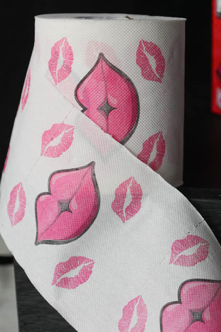 Close-up image of the Kiss My Ass Toilet Paper