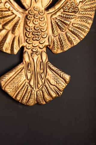 Detail image of the Large Antique Gold Dove Christmas Tree Decoration