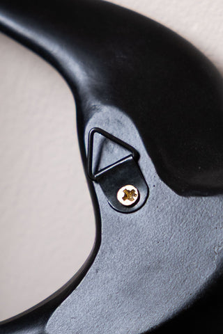 Image of the back of the Large Black Swallow Wall Decoration