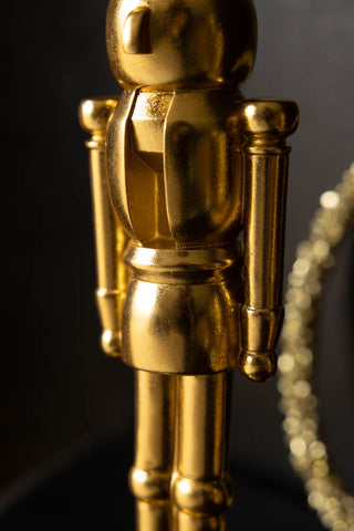 Detail image of the Large Gold Christmas Nutcracker Decoration