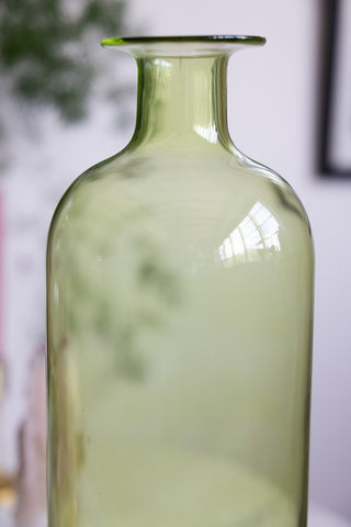 Detail image of the Large Green & Pink Apothecary Bottle