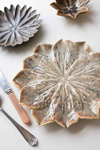 Detail image of the Large Lotus Flower Trinket Dish