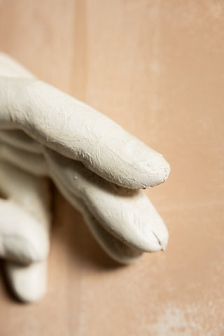 The fingers of the Large White Helping Hand Wall Art. 