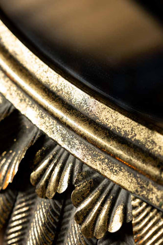 Close-up of the edge of the Large Winged Milagro Mirror.