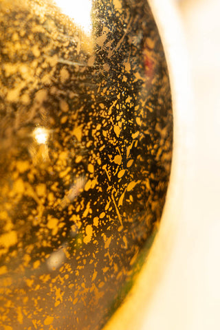 Close-up of the Large Antique-Style Gold Christmas Bauble.