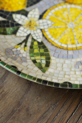 Close-up image of the Lemon Blossom Side Plate
