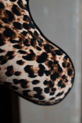 Image of the colour for the Leopard Love Embroidered Star Christmas Stocking