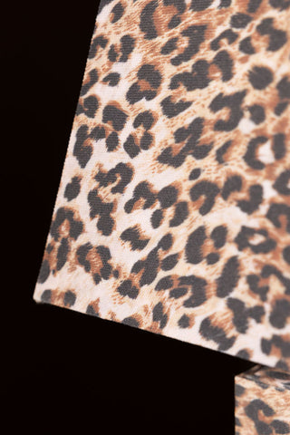 Close-up of the Leopard Print Table Lamp.